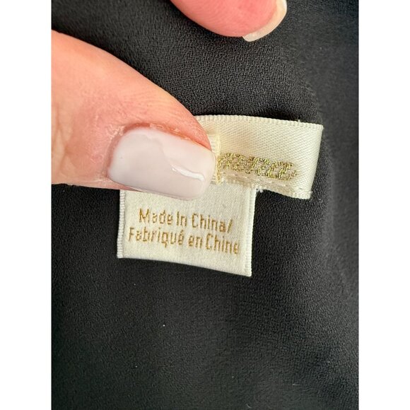 Shoshanna Collette Black Gray Velvet Dot Midi Dress NWT  - Size 8 - Picture 9 of 10